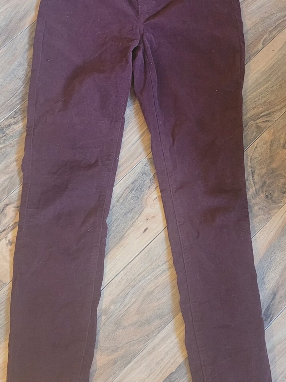 CHARLIE B Corduroy Slim/Straight/Fitted Pull-On Pants, VGUC, 2, Burgundy/Brown